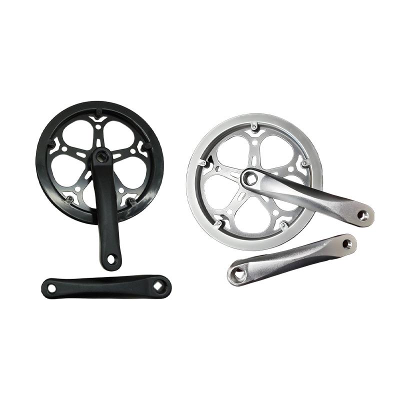 Chainring, Crank Arm, Single Crankset, Double Cover, Hollow Aluminum Alloy, Lightweight,