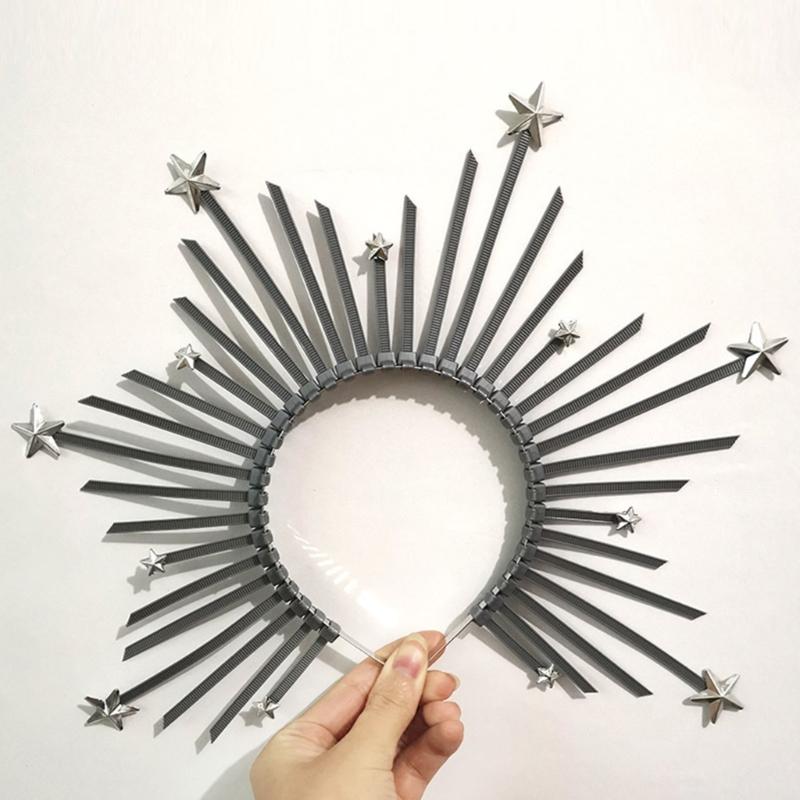 Lolita Halocrown Mary Halocrown Headband Spiked Halocrown Sunburst Greek Baroque Tiara Crown SunGoddess Headpiece