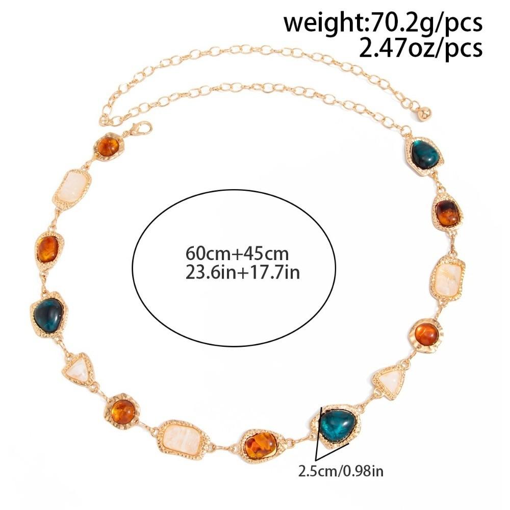 Gold Link Body Chain Color Mix Body Jewelry Fashion Belly Belt Party Event