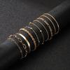 Minimalist Women's Multilayer Alloy Bracelet Set - 10-Piece Cuban Chain Style.