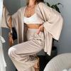 Summer Women's Wide-leg Trousers Suit Solid Color Loose Casual Temperament Two-piece Set