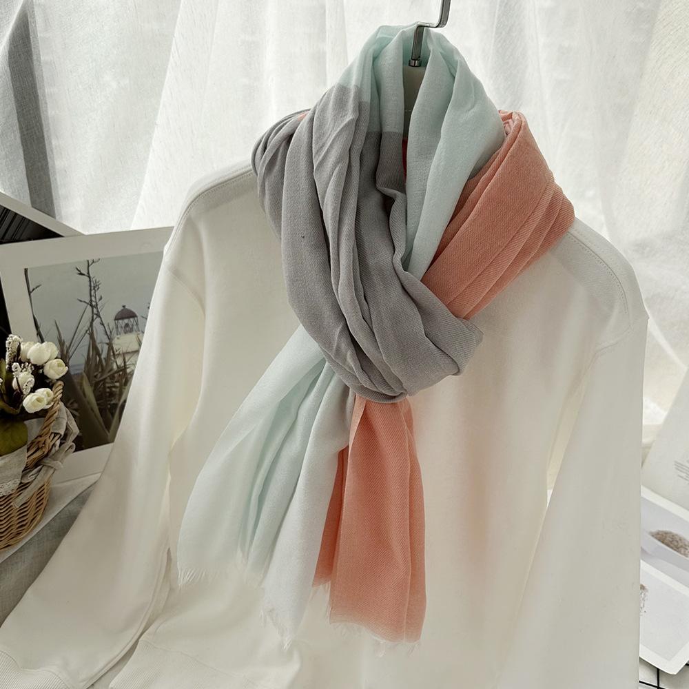 Warm Thorn Wool Scarf for Women Autumn and Winter Imitation Cashmere Light and Color Matching Scarf