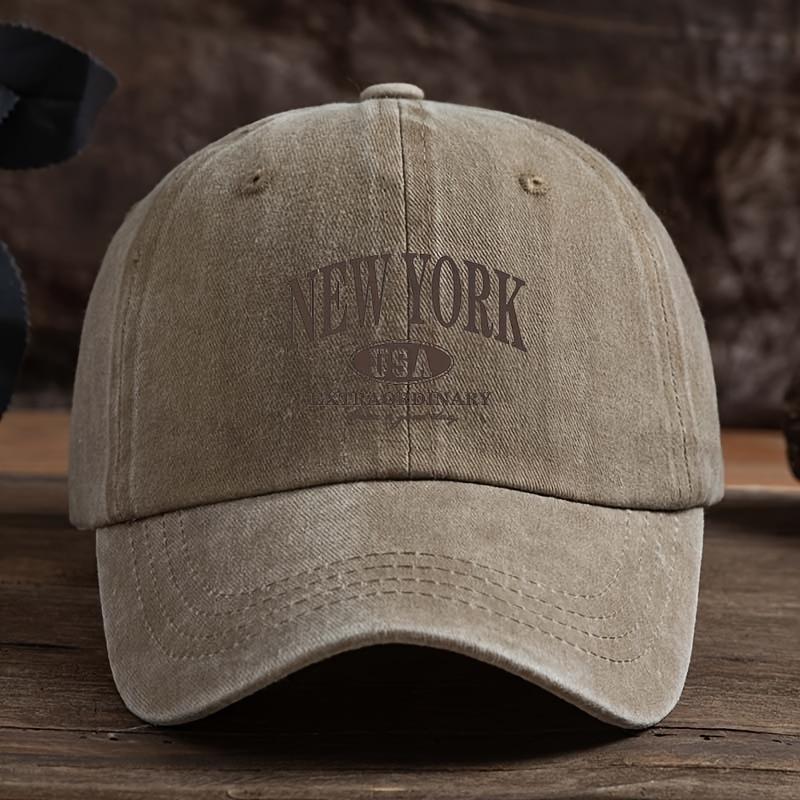 1pc NEW YORK Print Baseball Cap with Lettering,Outdoor Hat Suitable for Travel,Fishing Casual Wear,Textile Cap Duckbill Style