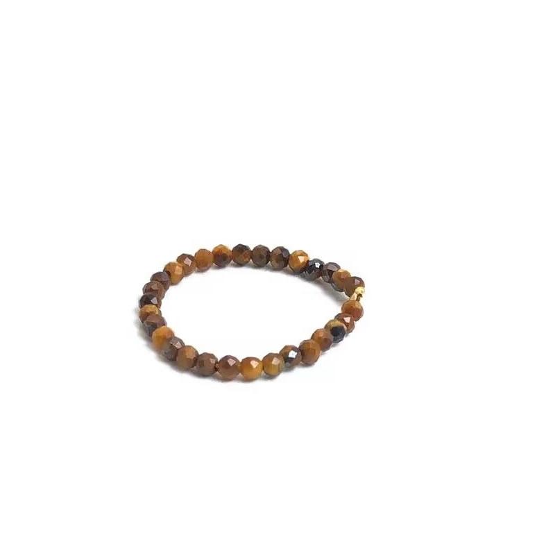 Anello con Pietra Naturale Agata cristallo quarzo zircone 2mm Multisfaccettato Gioielli regali adatti per uomo e donna