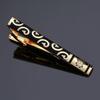 high-end Tie Clip Classic golden Clasp Pin  for men's Accessories jewelry gifts