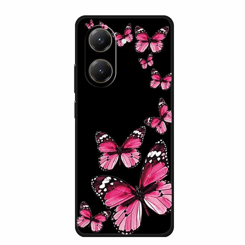 Black Silicone Case For Xiaomi Poco X7 Pro M7 4G Plus Case Cartoon Soft TPU Back Cover For Poco C71 Redmi A5 4G Phone Case C 71