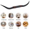 70.8In 180CM Retro Ethnic Style Animal Horn with Hanging Hole Wall Hanging Ornament Multi-Purpose for Living Room Hallway Office