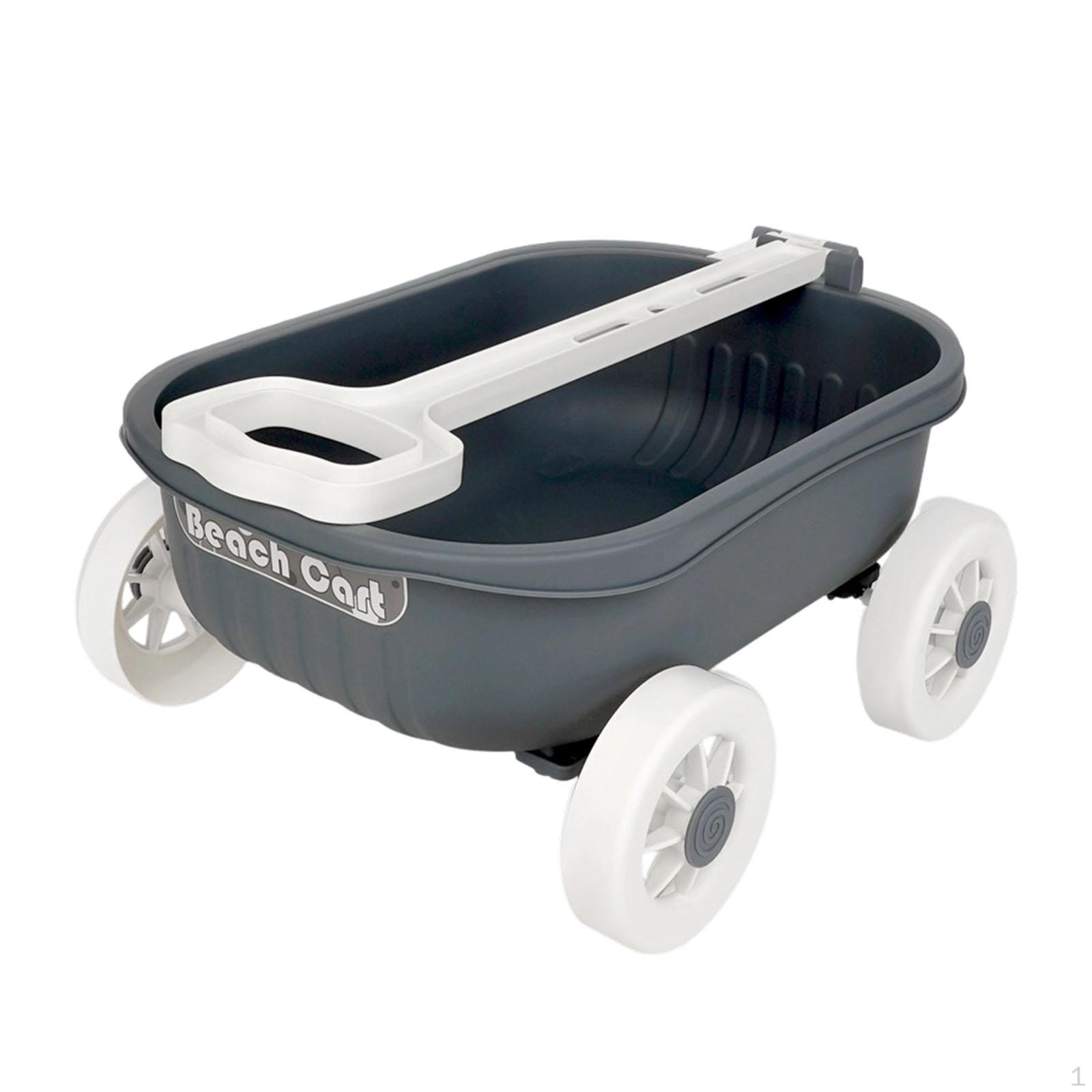 

Beach Wagon Toy Sand Garden Cart Outdoor Trolley with Wheels PP Material Ample Storage Space for сірий колір