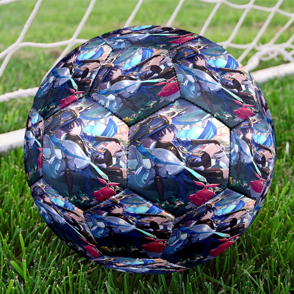 Genshin Impact Theme Size 5 Soccer Ball, Suitable for Both Indoor and Outdoor Matches, a Gift Suitable for Everyone.