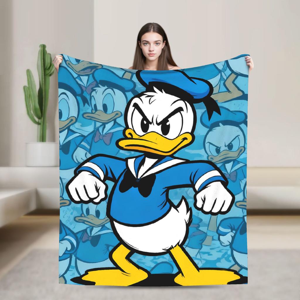 Daisy Duck and Donald Blanket Super Warm Print Plush Throw Blanket For Kids Couch Chair Flannel Bedspread Bed Cover