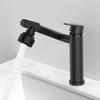 Bathroom Faucet, 1080° Rotatable Bathroom Fittings with 2 G3/8 Hoses, Sink Faucet with 2 Water Outlet Modes, Hot Cold Mixer Battery for Bathroom Kitch