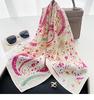 Silk Square Scarf Women Luxury Floral Print Soft Satin Kerchief Hairband Neckerchief Head Hijab Lady Headband Foulard Bag Ribbon