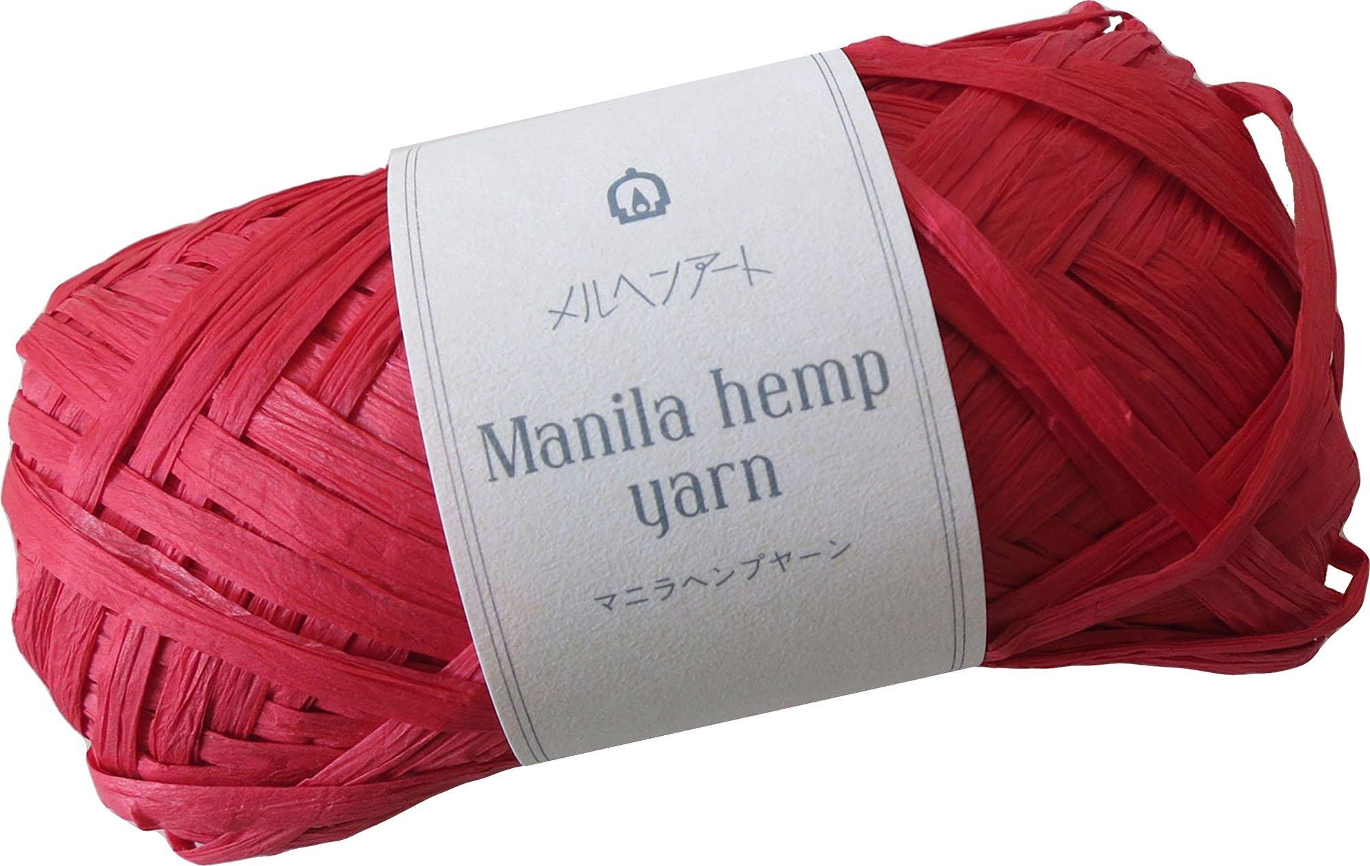 

Merhen Art Manila Hemp Yarn, Medium Thick, Col. 509, Red, 20g, Approx. 50m, 1 Roll