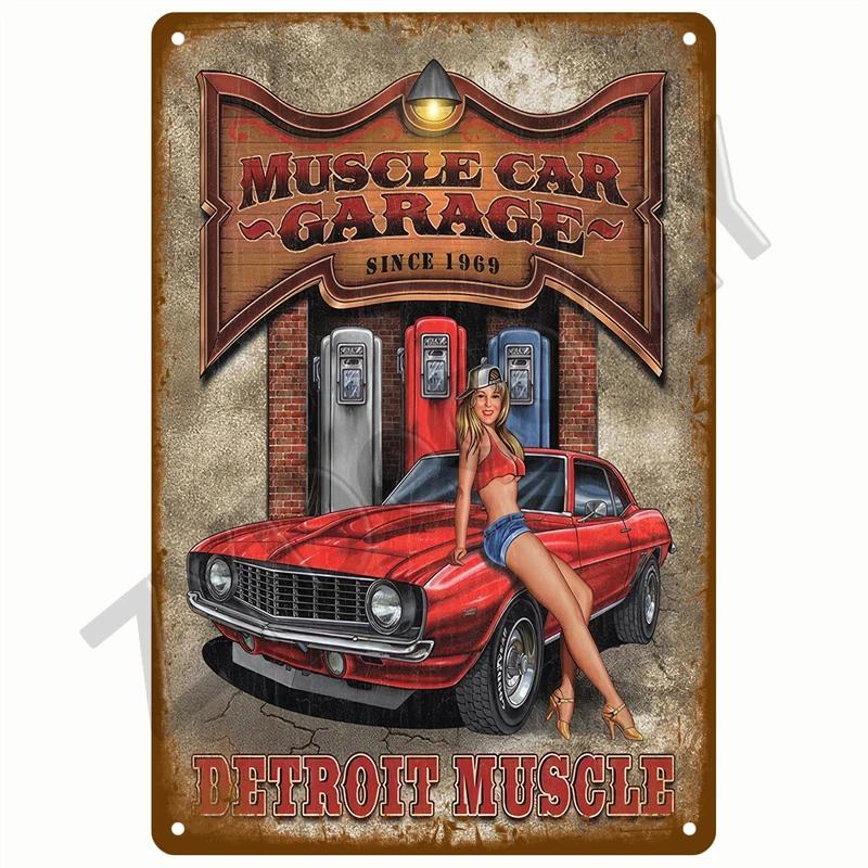 Retro Tin Sign Bar Cafe Club Garage Car Pub Vintage Metal Sign Plaque Painting Motorcycle Iron Home Decoration Wall Decor Art