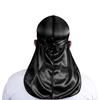 New Satin Leopard Print Pirate Hat - European & American Hip Hop Elastic Head Wrap with Long Tail for Men