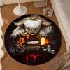 Scary Clown Horror Round Rug for Livingroom,Bedroom, Palyroom, Chair Rug, Area Rug, Circle Carpet, Large Size Fan Christmas Gift