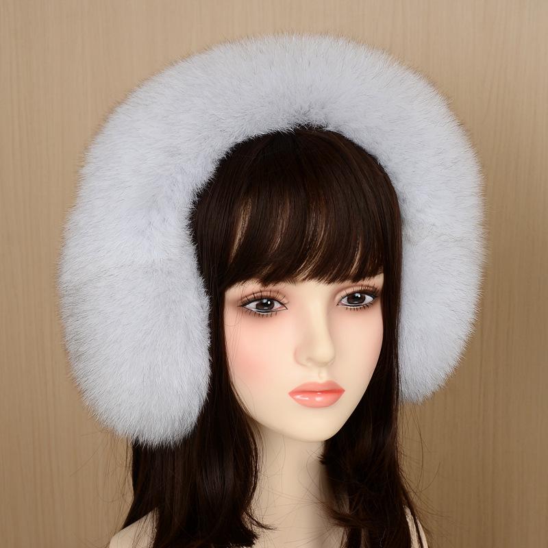 Women's Cute Fox Fur Earmuffs - Warm Winter Ear Warmers