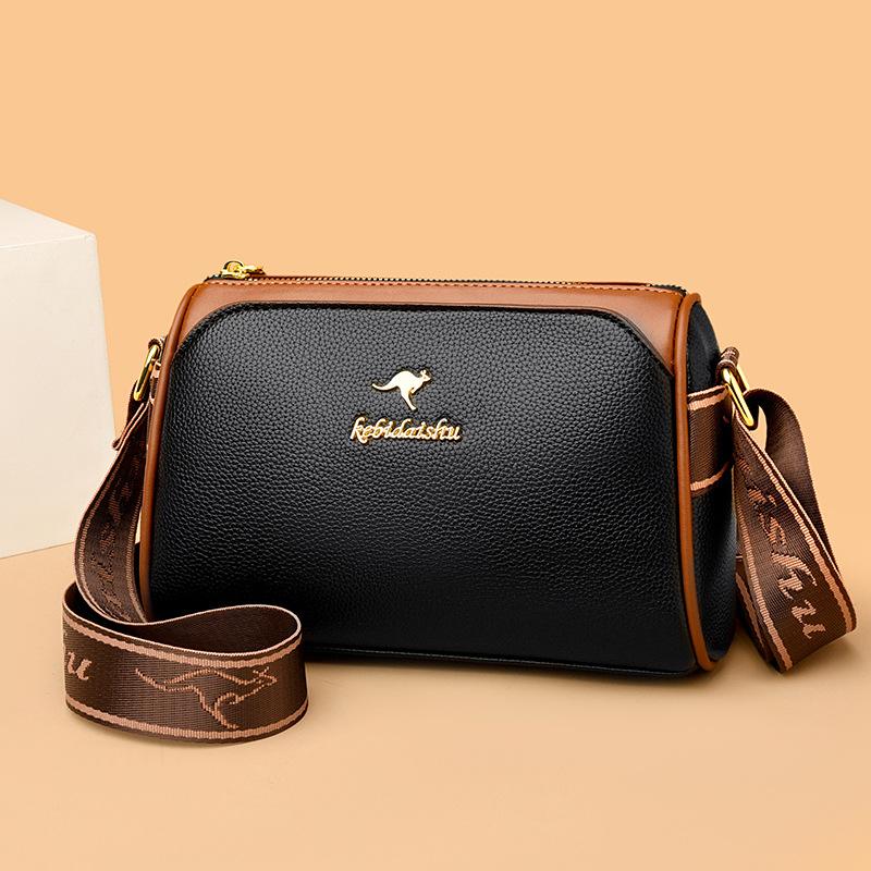 Women's shoulder bag new solid color textured small bag fashion versatile messenger women's bag versatile texture mother bag