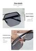 Trendy European and American Style Unisex Large Frame Double Bridge Half Frame Sunglasses