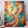 DIY Pearl Gem Colorful Phoenix Shining Bead Craft Art Home Wall Ornament Simple Unframed Room Decoration Art Modern Elegant Vibrant Wall Decor
