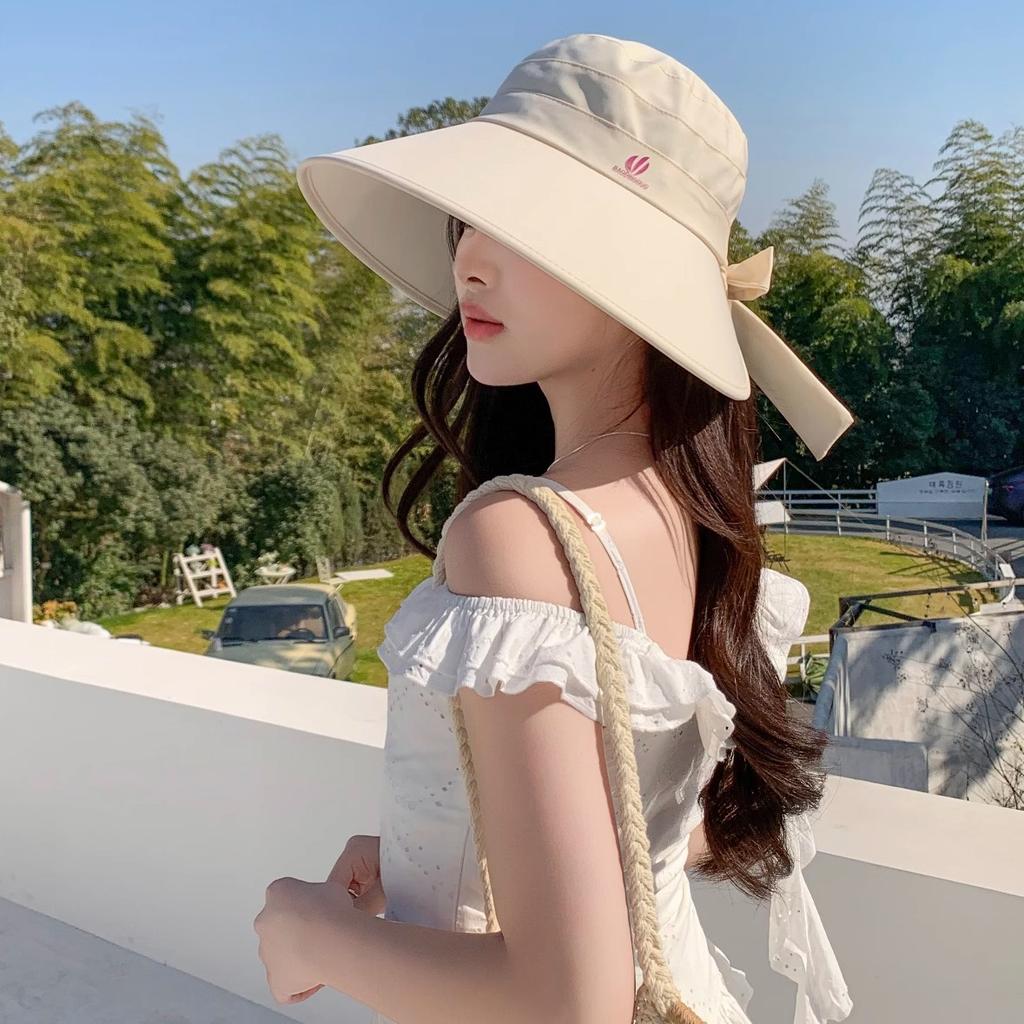 Hat sun hat sun protection UV protection face small bucket hat 2025 new outdoor wrap-around sun hat