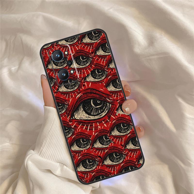 Scary Face Eyes Case For Realme C75 C67 C63 C55 C51 C61 C53 C35 C65 C71 11 12 13 14 Pro Plus GT6 GT7 15 Pro