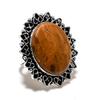 Landscape Jasper Gemstone Handmade 925 Sterling Silver Jewelry Ring Size 9 SU-10561