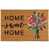 Coconut Doormat Home Sweet Home Flower Bouquet 60X40 Cm