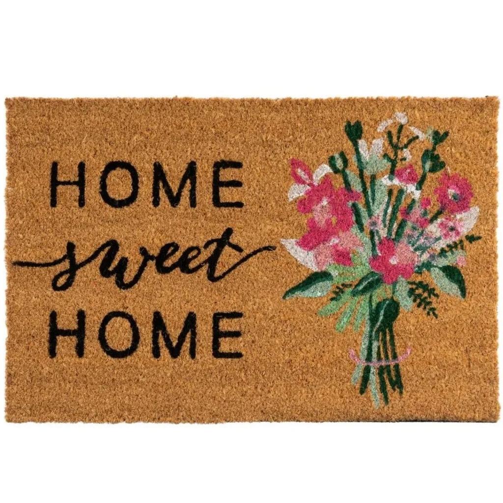 Wycieraczka Kokosowa Home Sweet Home Bukiet Kwiatów 60X40 Cm