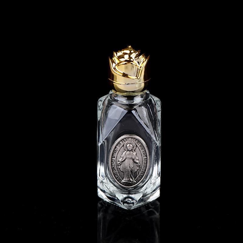 1 Stück tragbare katholische Weihwasserflasche Goldene christliche Jungfrau Skulptur Flasche Weihwasserflasche zur Aufbewahrung von Weihwasser
