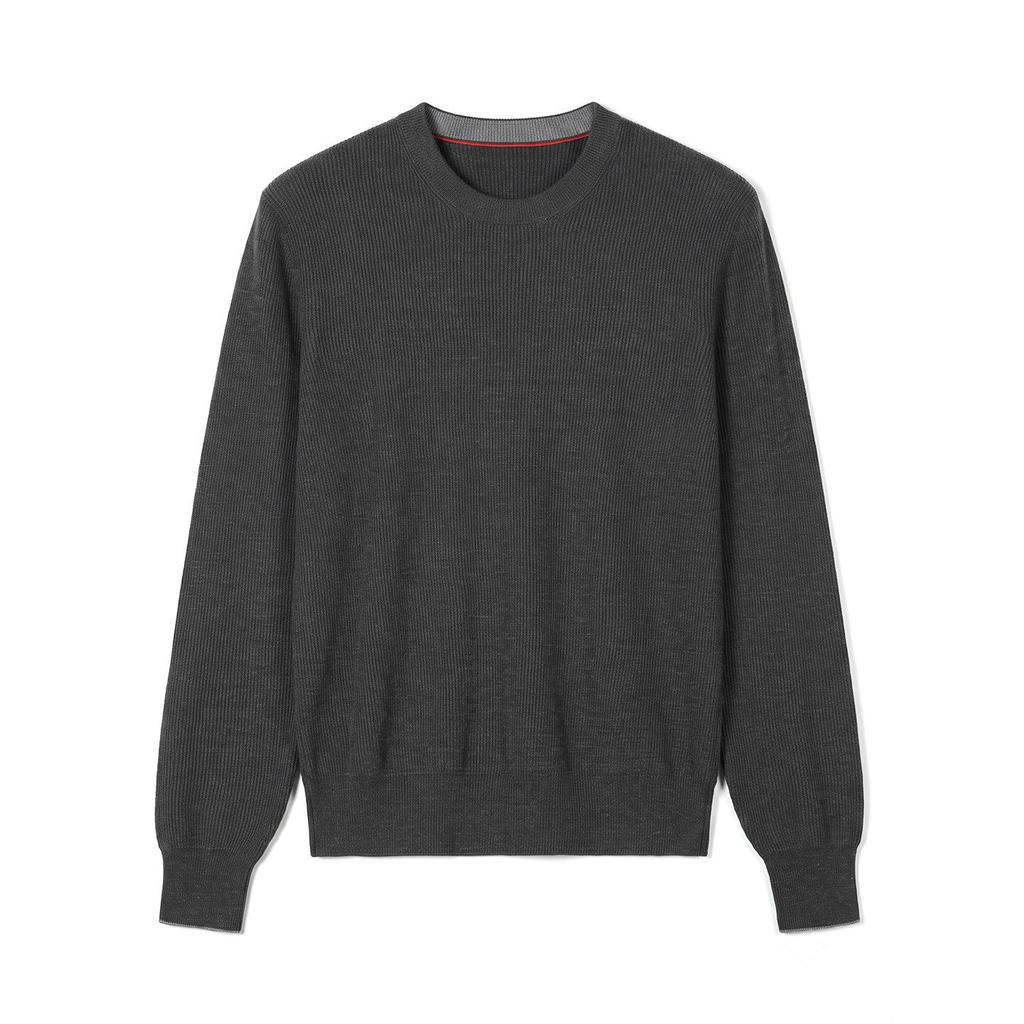 Willow Bark Texture Men's Long Sleeve Knit Sweater - 11990 B*C Edition