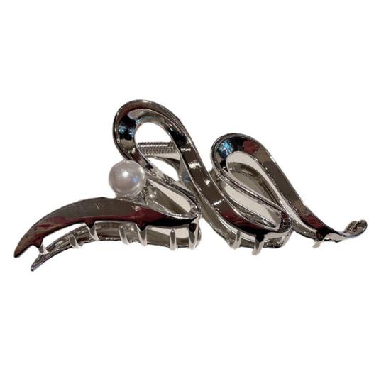 

Женская крабовая металлическая звезда с бантом неправильной волнистой формы, коготь для волос, элегантная геометрическая шпилька, аксессуары для волос C