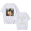 CHAINS OF LOVE T-Shirt Charli Xcx Wuthering Heights T-Shirts Baumwolle Kurzarm Sänger Grafik T-Shirt Unisex Streetwear Tees