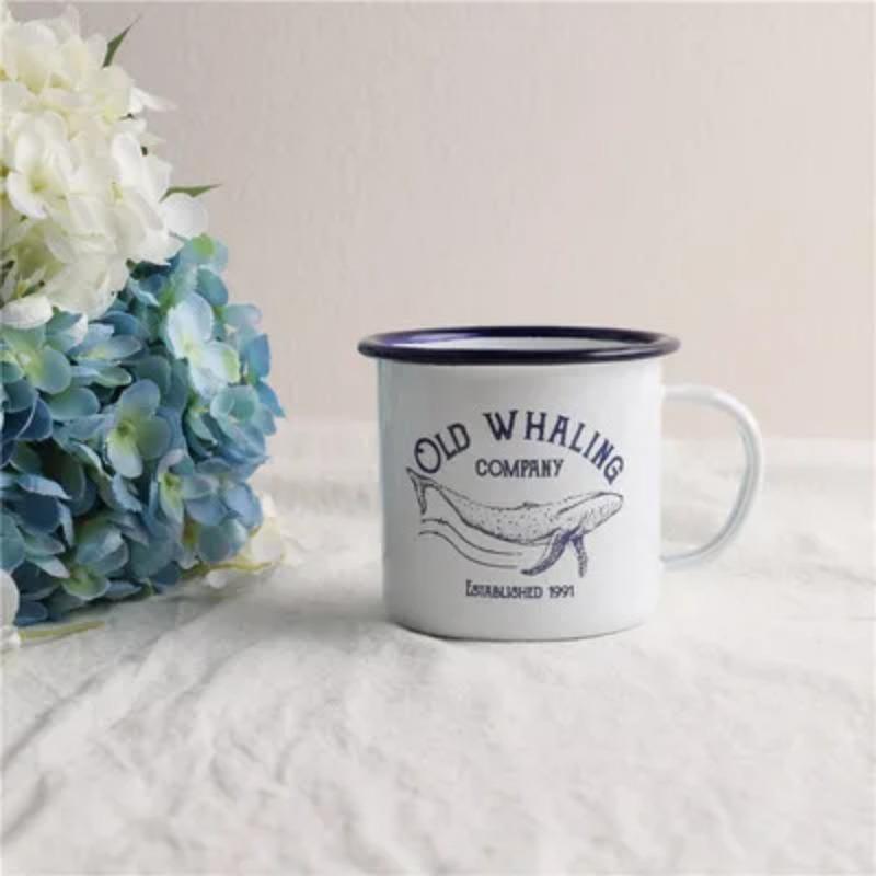 Outdoor Back To Ancients Creative Enamel Camping Mug 300ml Metal Enamel Coffee Tea Camping Hiking Backpacking Fishing Picnic