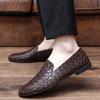 Fashion Luxury Brand Leather Mens Shoes Male Wedding Slip on Loafers Male Comfortable Slip on Moccasins Versatile Male Business Shoes