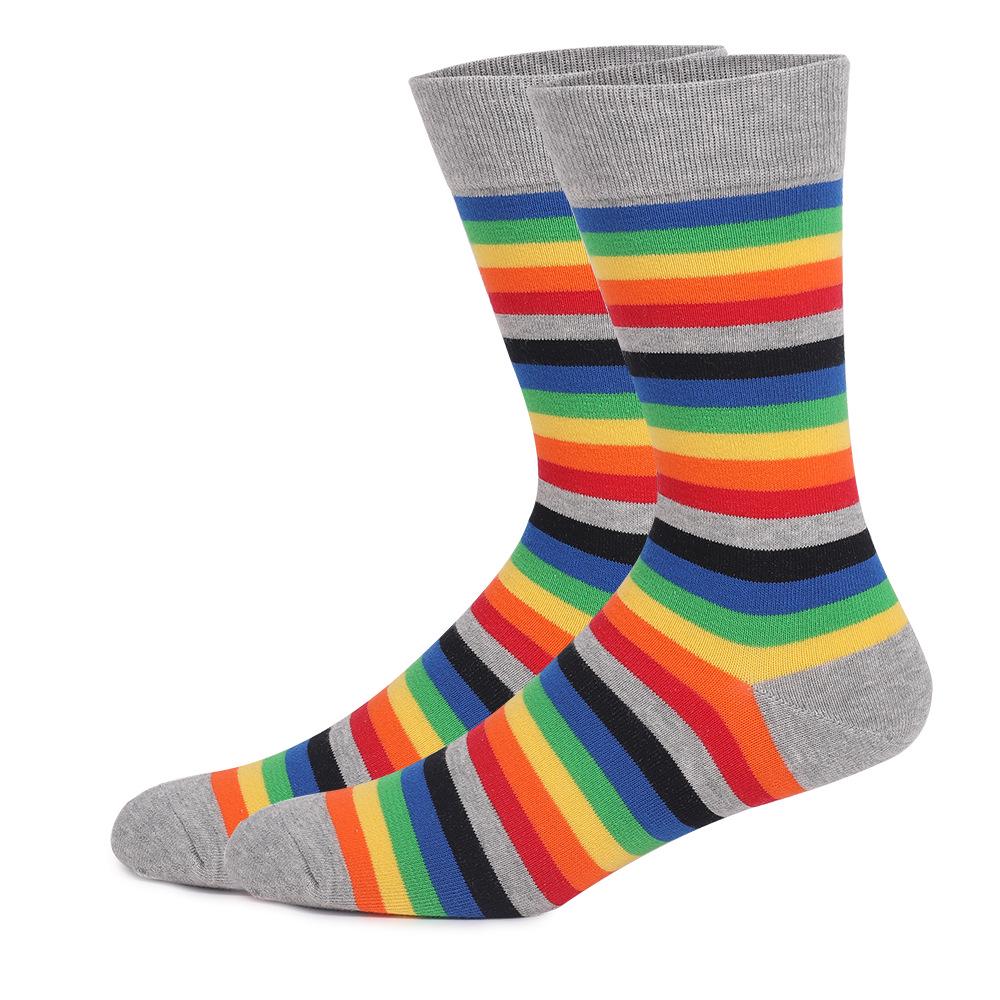Men's High Waist Trendy Long Socks - European American Autumn Winter Style Plus Size 4348