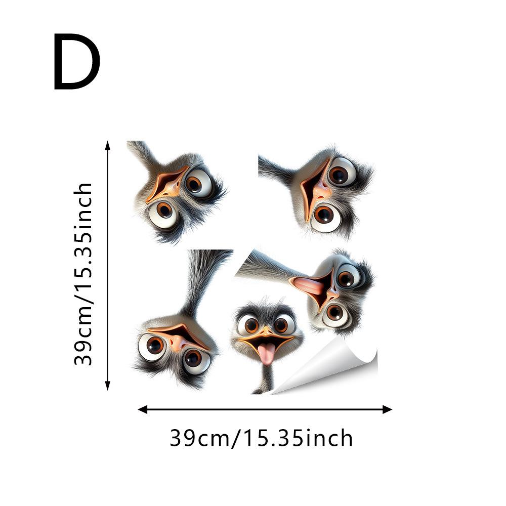 Dierlijke Statische Glassticker, Schattig Konijn, Panda, Puppy, Koelkast Raamsticker