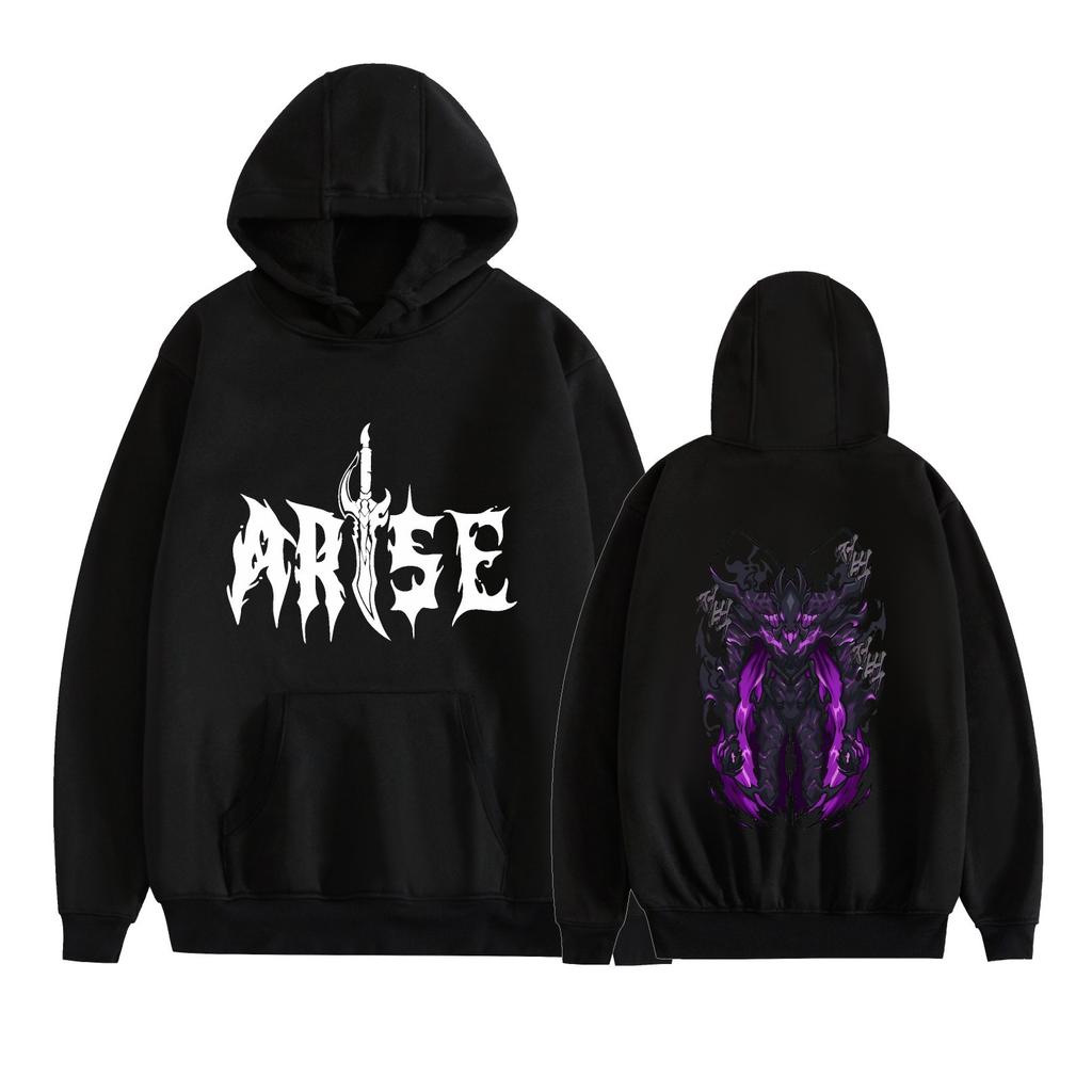 Solo Leveling Anime Hoodies Graphic Printed Sweatshirts Casual Long Sleeve Tops for Men Women