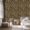 Golden Leather Wallpaper Ochre, Gold and Black for Living Room and Bedroom 50x1000