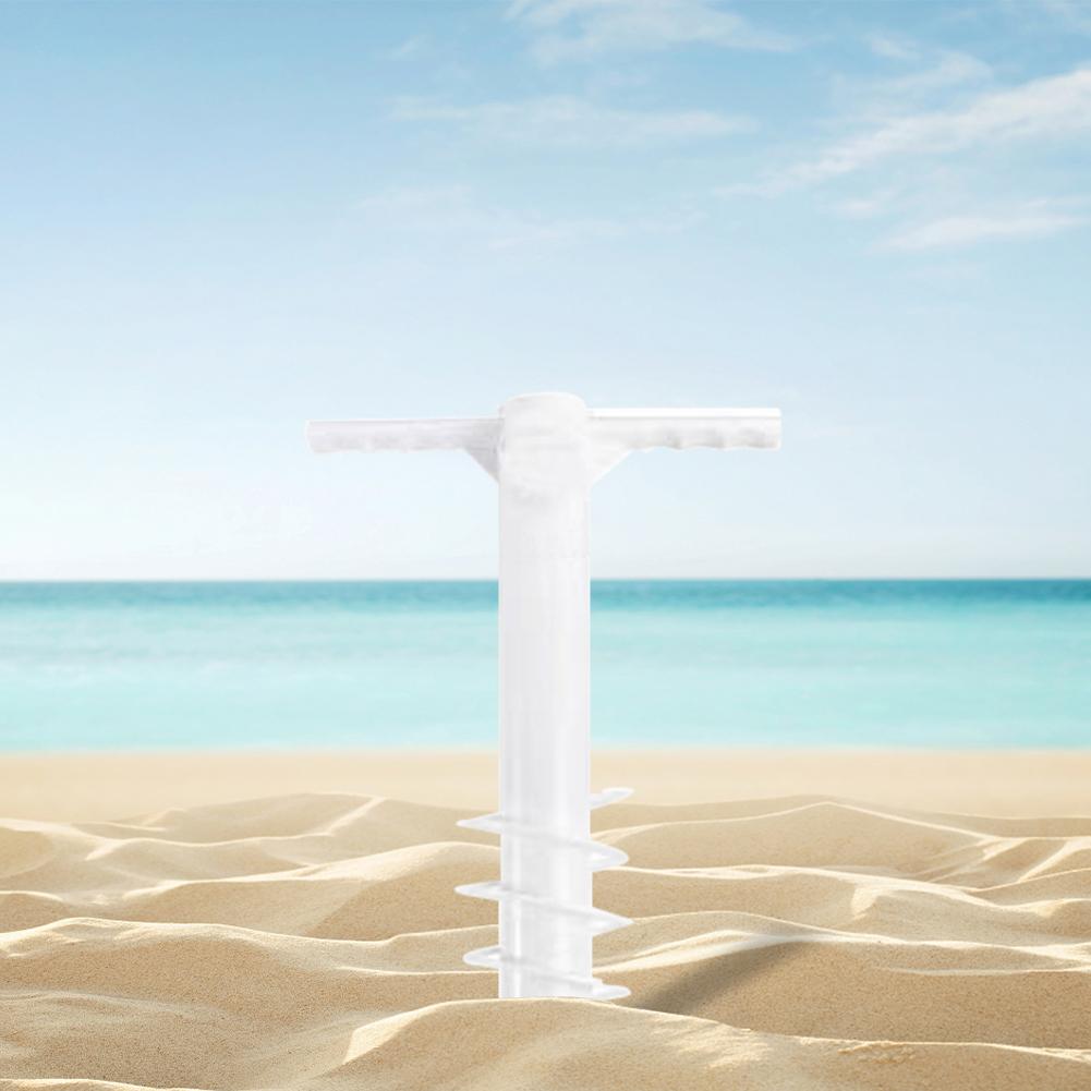 3/5 Spin Beach Umbrella Stand with Hook Spike Auger Keep Holder Adjustable Sunshade Bracket Windproof Outdoor Travel Accessories