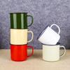 Retro-Stil Emaille-Tassen Rostfrei Individuell bedrucktes Logo Mehrere Größen Farben für Zuhause Camping Bürogebrauch