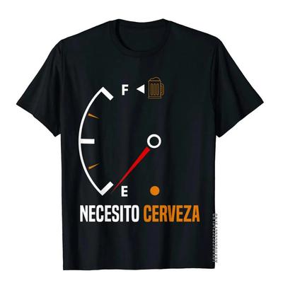 Tees Mexican Beer Necesito Cerveza Cool Funny Sayings T-Shirt Latest Custom Cotton Men's T Shirts