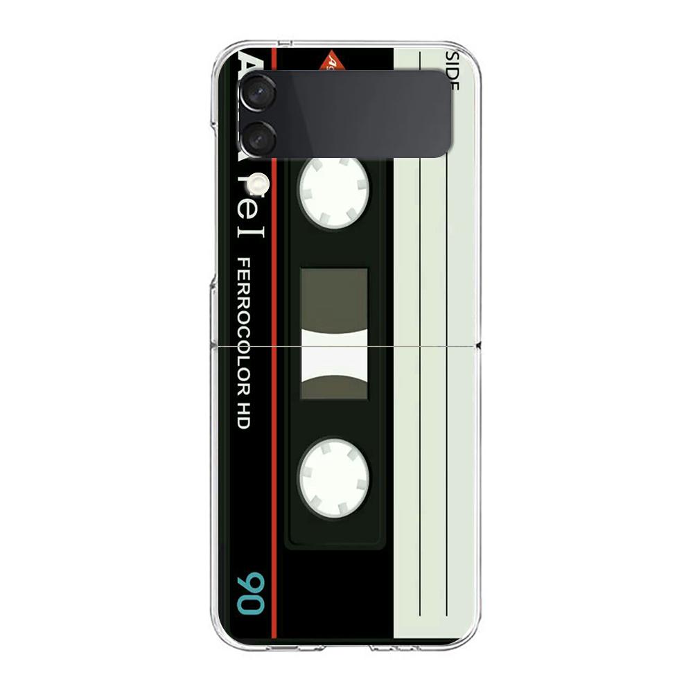 Kaseton Retro Twarde Etui PC Na Telefon Samsung Galaxy Z Flip 5 4 3 Przezroczyste Etui Na Galaxy Z Flip6 Wstrząsoodporna Torba