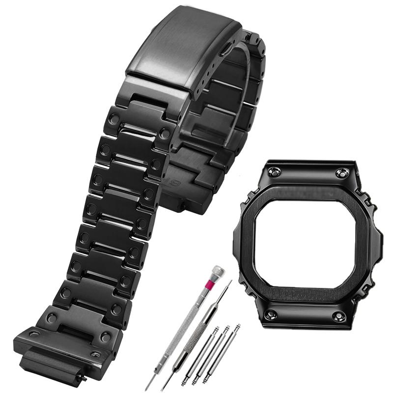 

Ремешок для часов V4.0 из нержавеющей стали для casio g-shock DW-5600 DW5600 GW-B5600 DW-5030 GB-5600 GWX-5600, корпус ремешка для часов, стальной безель 5600 series