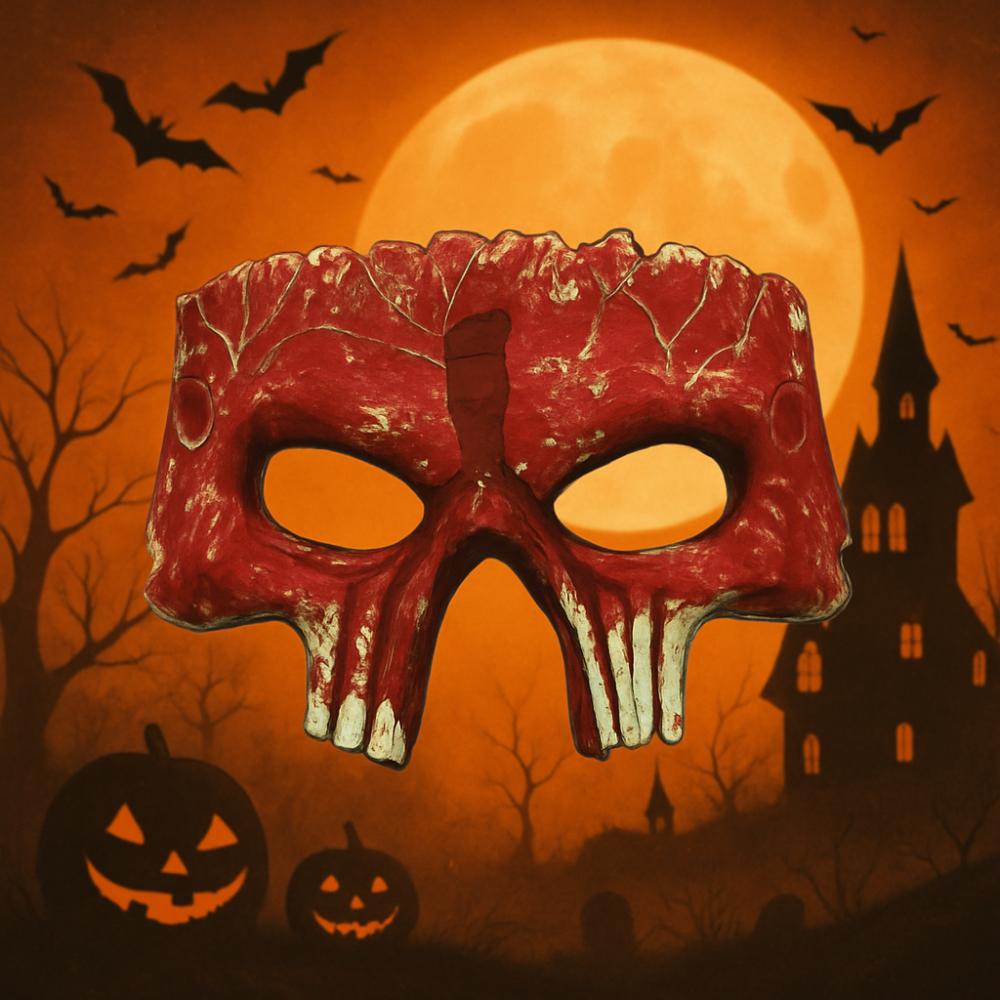 Party Props Halloween Mask Half Face Skeleton Mask Funny Halloween Skull Mask  Men