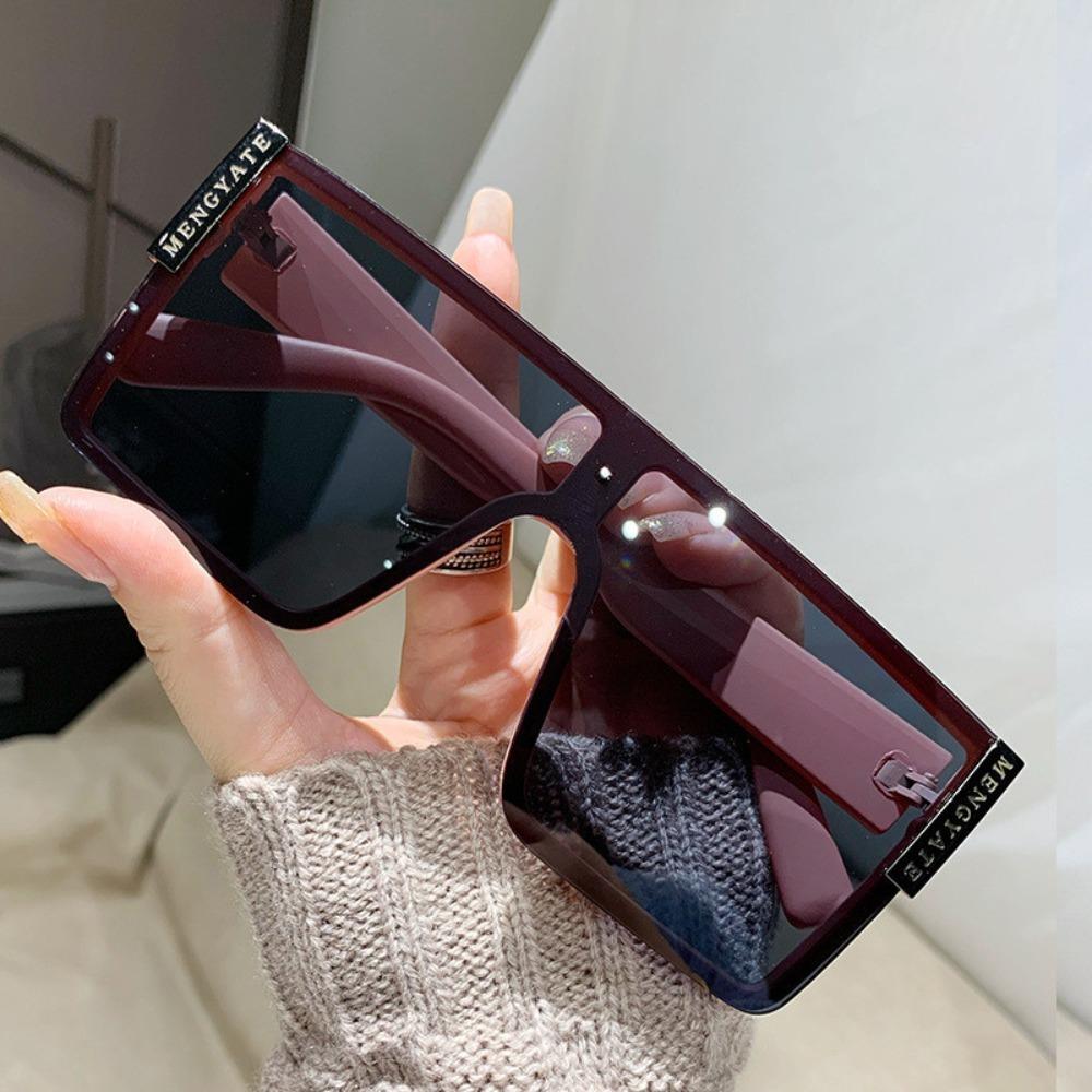 Fashionable Korean Version of Sunglasses Gradient Street Shooting Glasses Anti-ultraviolet Square Frame Sunglasses Women