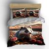 Whimsical badger, rosy oasis Bedding sets Duvet covers Pillowcases(1* Duvet Cover 2* Pillowcases without duvet insert)