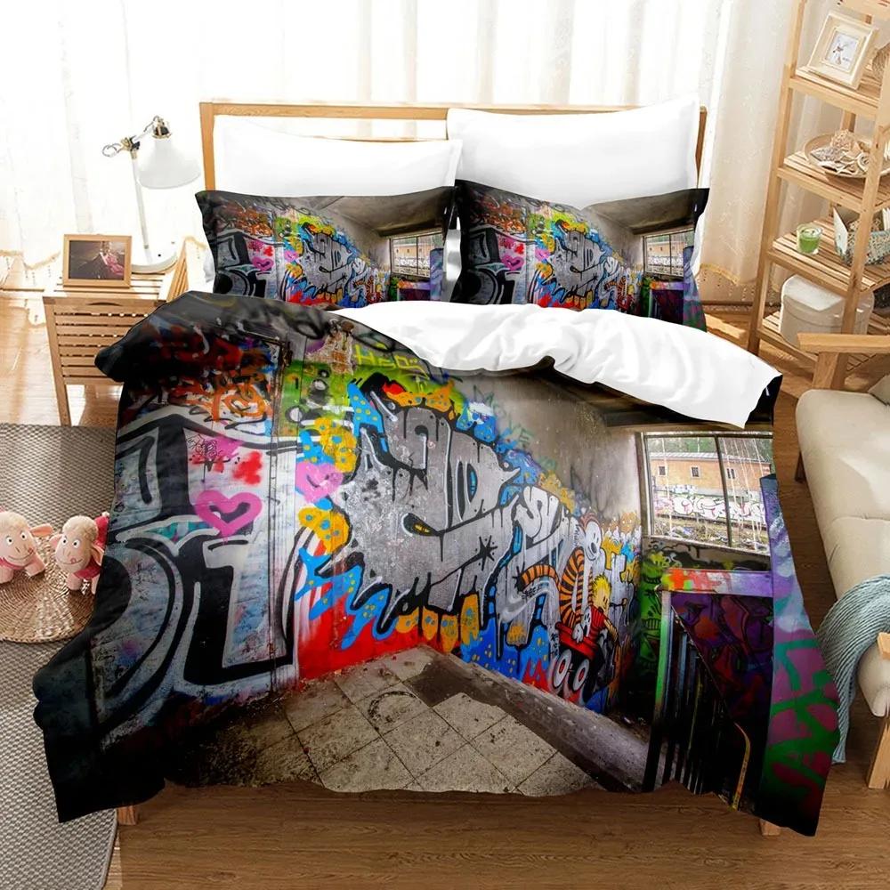 Digitaldruck Ihr König Ihre Königin Schwarze Bettdecke Bettwäsche-Sets Schlafzimmer-Bettdecken-Set Heimtextilien Bettwäsche Luxus 240x220 Bett-Set
