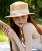 Tatiana Beon Band Natural Raffia Boater Hat Ht8196 Ivory
