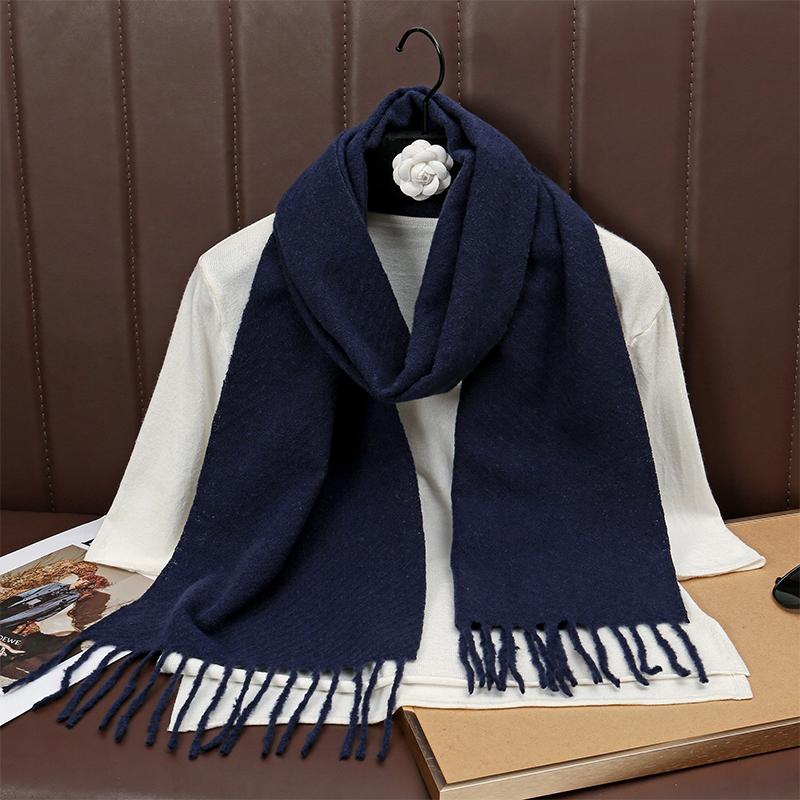 New Winer Warm Cashmere Scarf for Women Fashion Solid Thick Blanket Pashmina Shawl Wrap Female Bufanda Echarpe Foulard